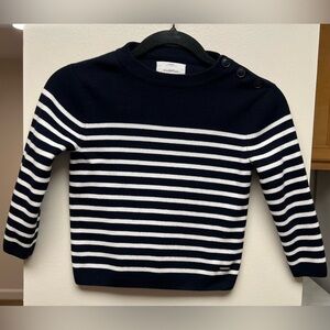Zara Kids Striped Navy and White Sweater